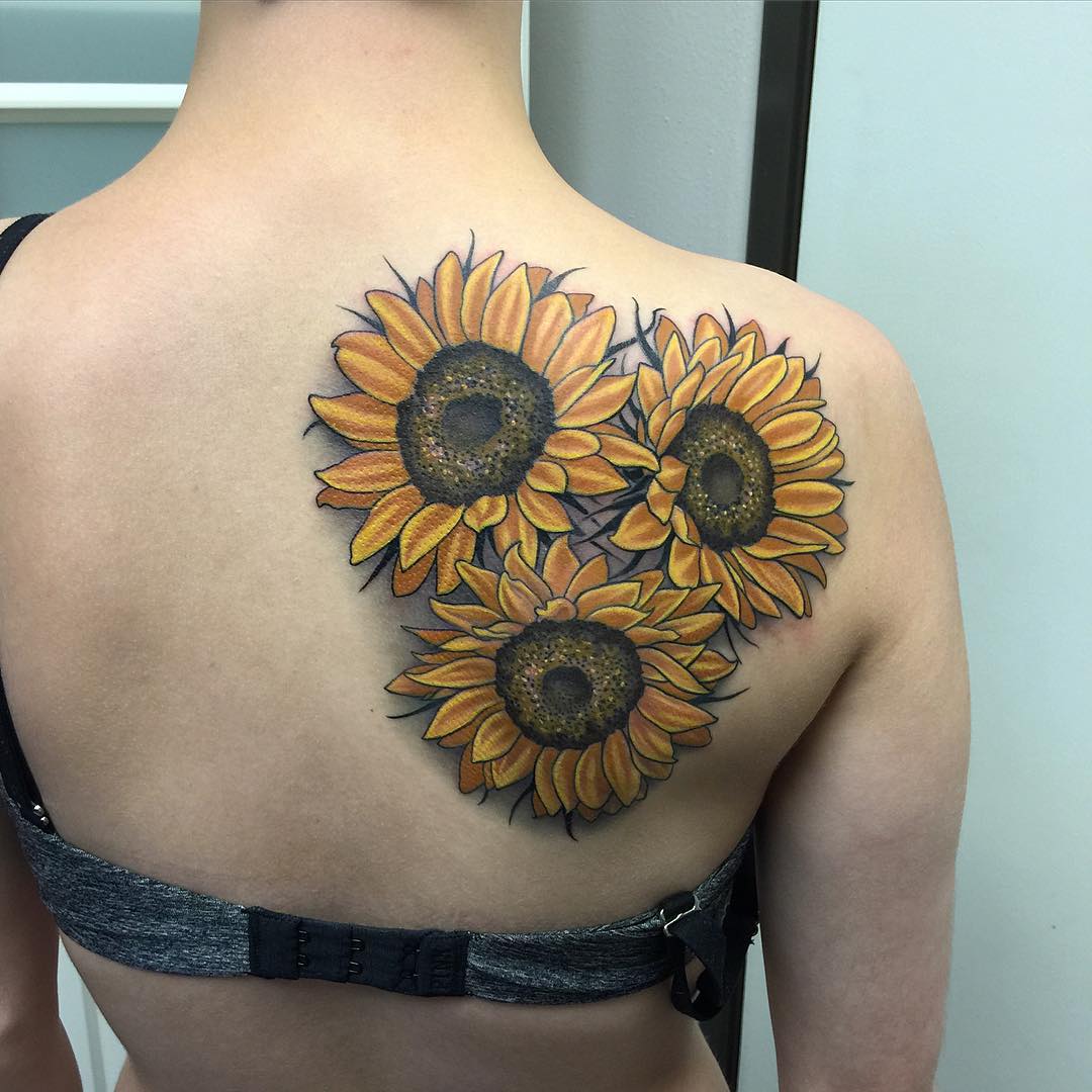 80+ Bright Sunflower Tattoos - Designs & Meanings for ...