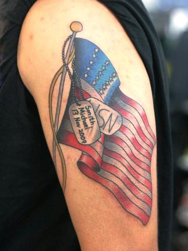 50+ Independent Patriotic American Flag Tattoos — I Love USA