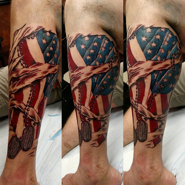 American Flag Cross Tattoo Designs - All About Tattoo