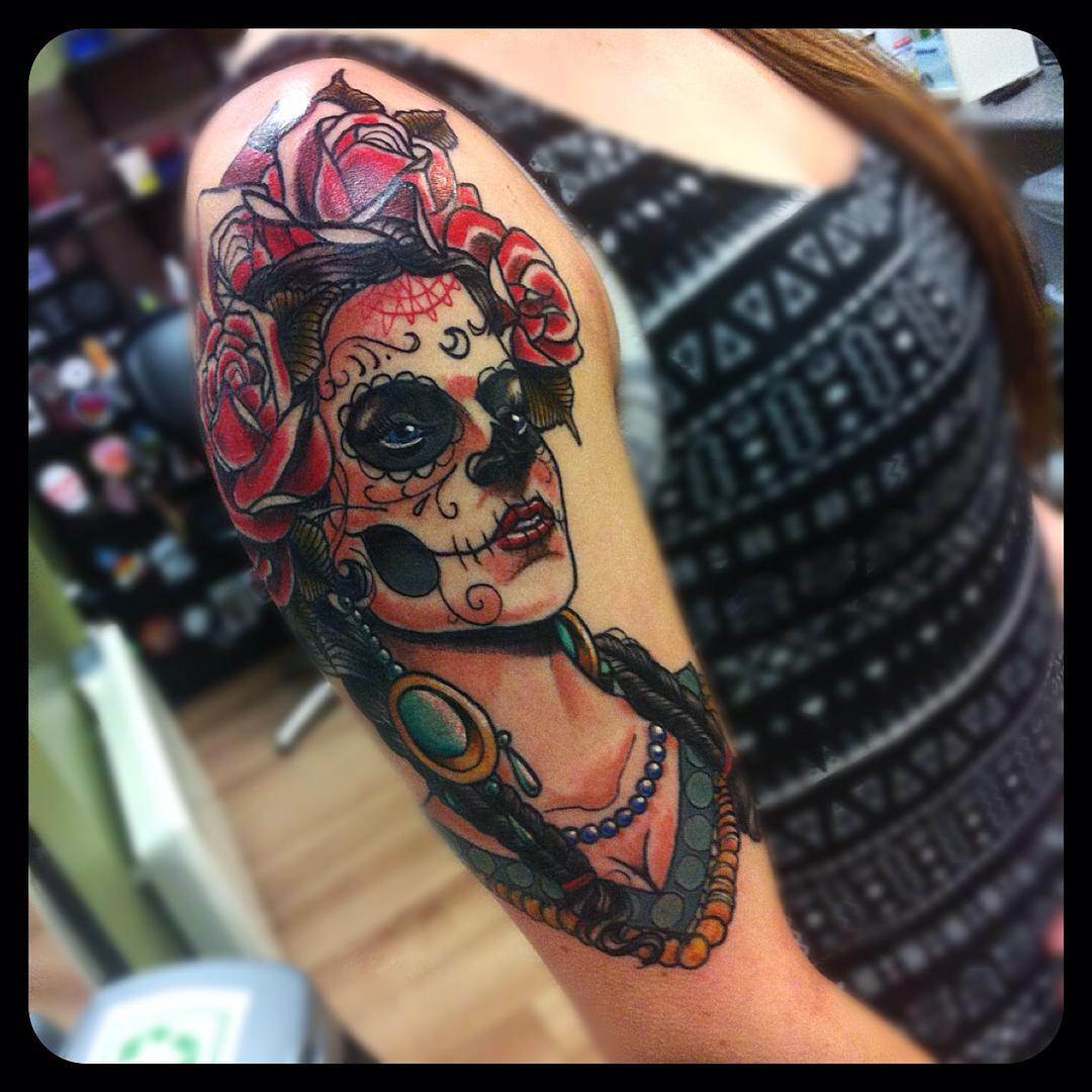 90+ Best Day of the Dead Tattoos Designs & Meanings (2019)