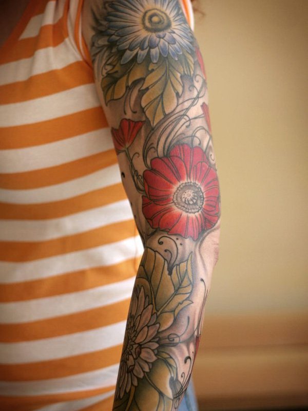 Flower Sleeve Tattoo Ideas