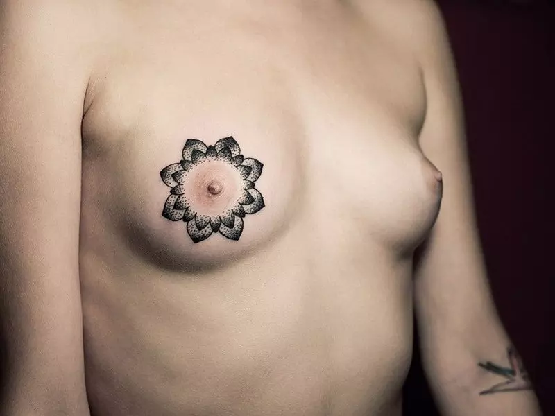 Sexy nude breast tattoos