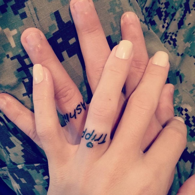 tattoo of two wedding rings