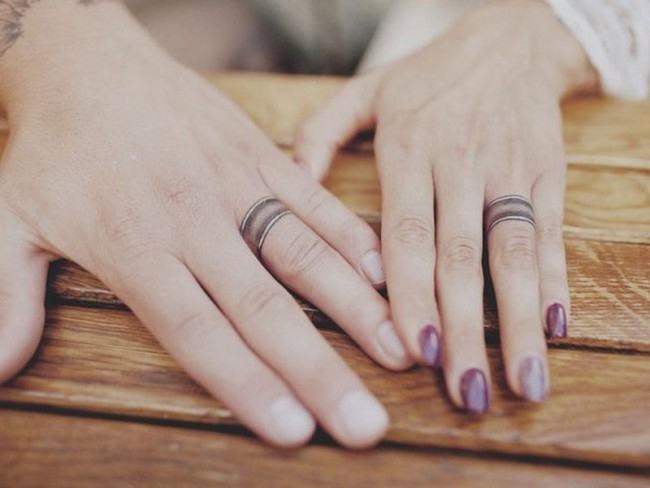 tattoo of two wedding rings