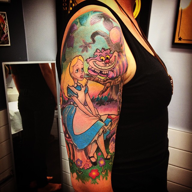 35 Fairy Alice in Wonderland Tattoo Designs & Ideas