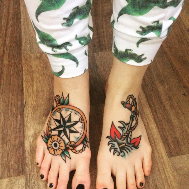 Tattoo artists foot fetish affair