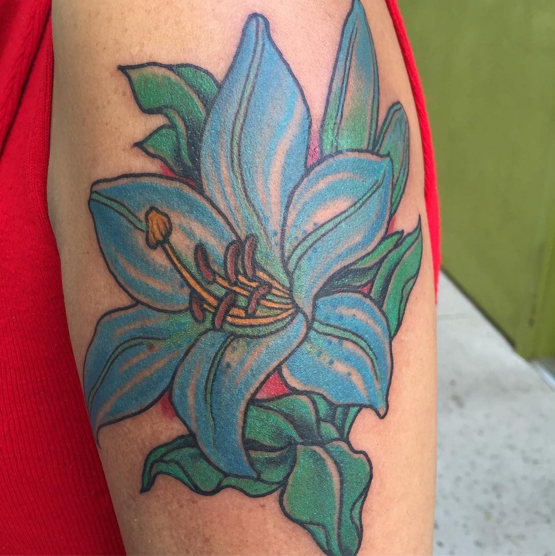 80 Lily Flower Tattoo Designs Meaning Tenderness Luck 2018 