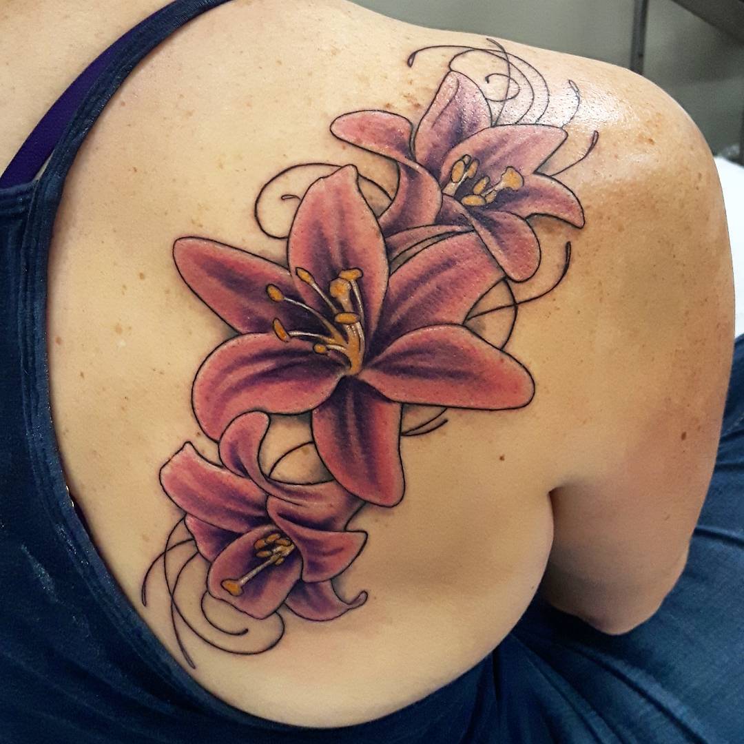 80 Lily Flower Tattoo Designs Meaning Tenderness Luck 2018 