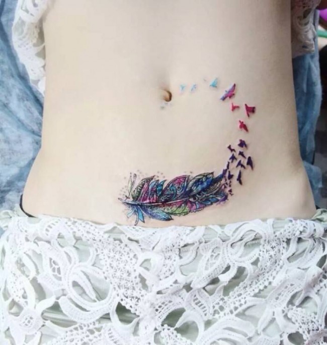 Gorgeous Stomach Tattoos Designs Meanings