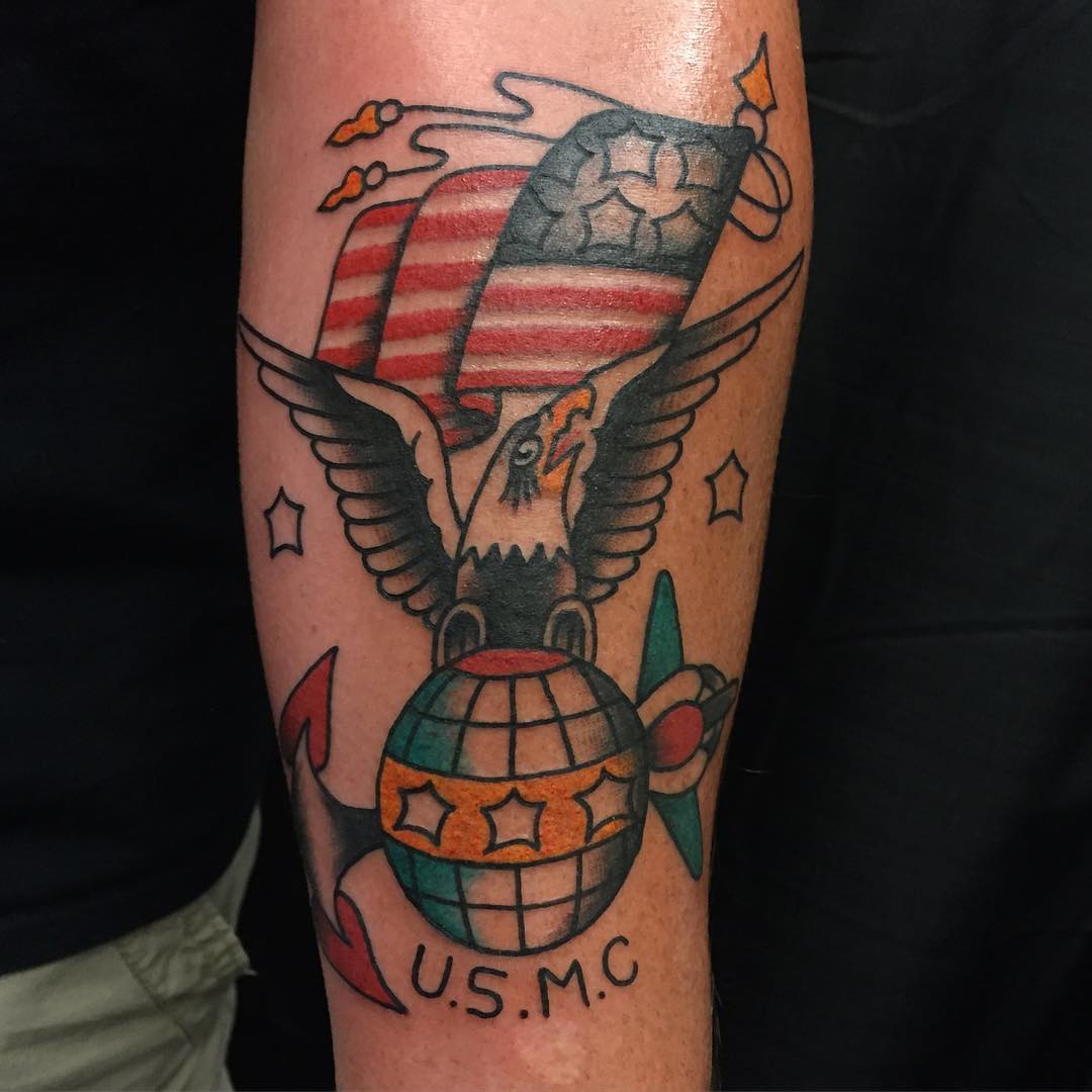 75 Cool USMC Tattoos Meaning, Policy and Designs (2019)