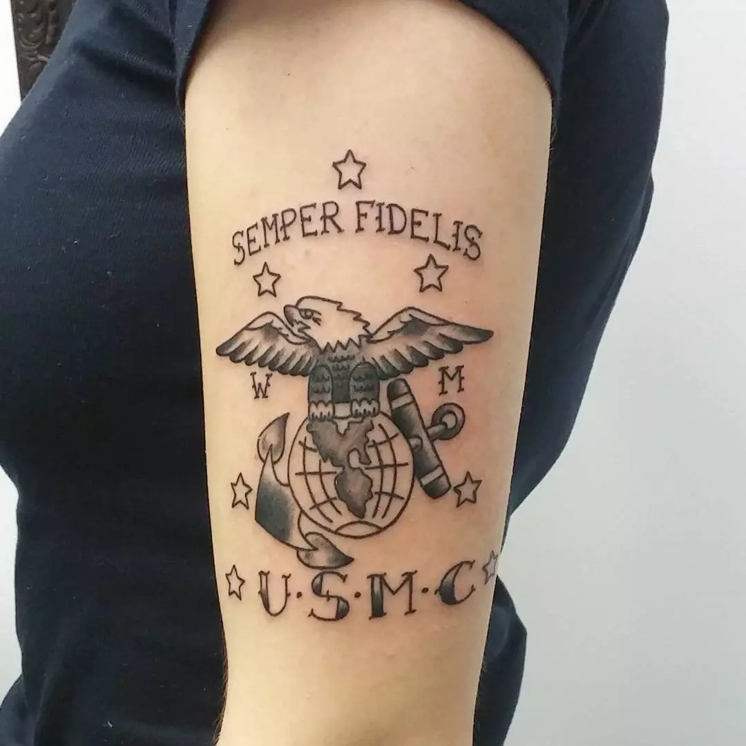 75 Cool USMC Tattoos Meaning, Policy and Designs (2019)