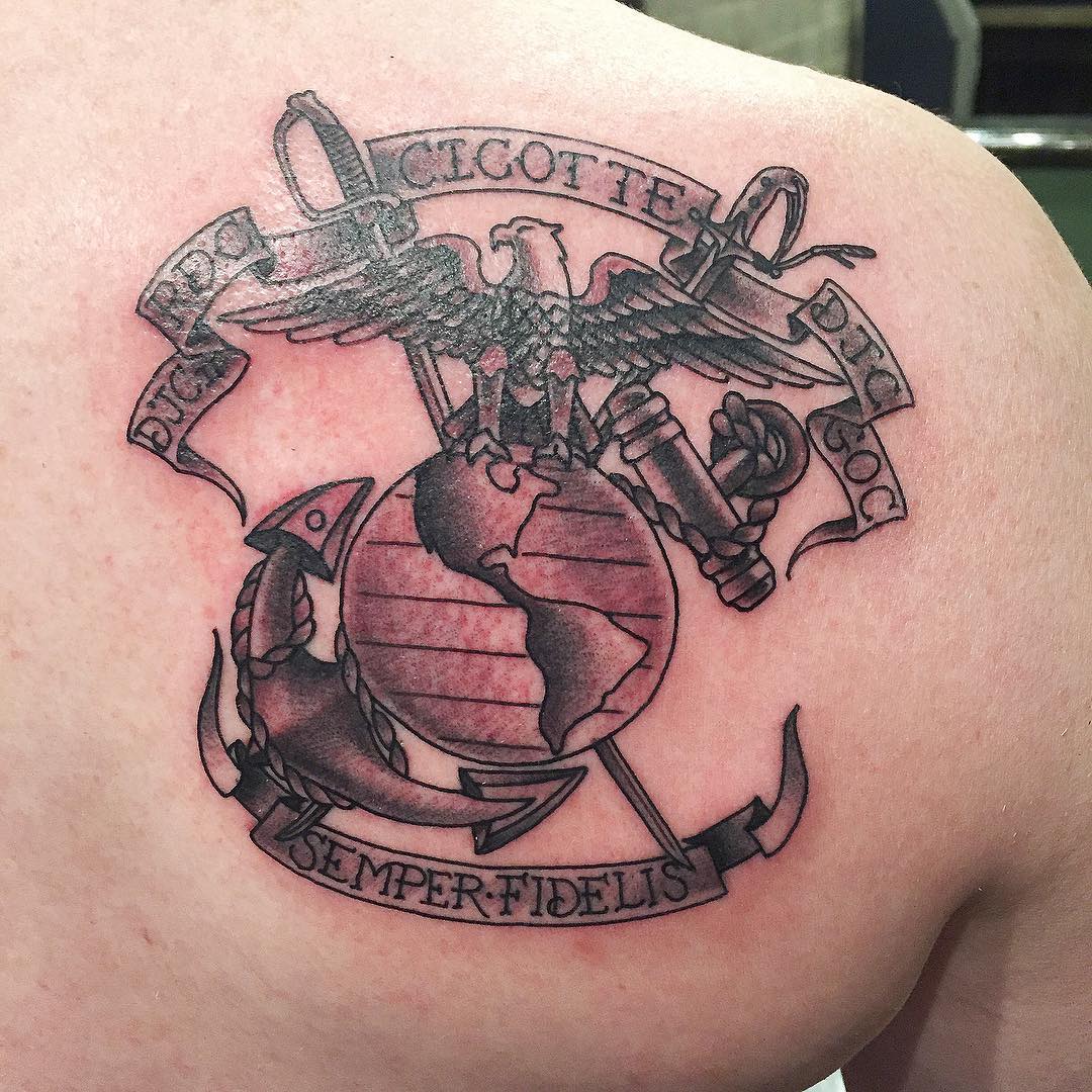 75 Cool USMC Tattoos Meaning, Policy and Designs (2019)