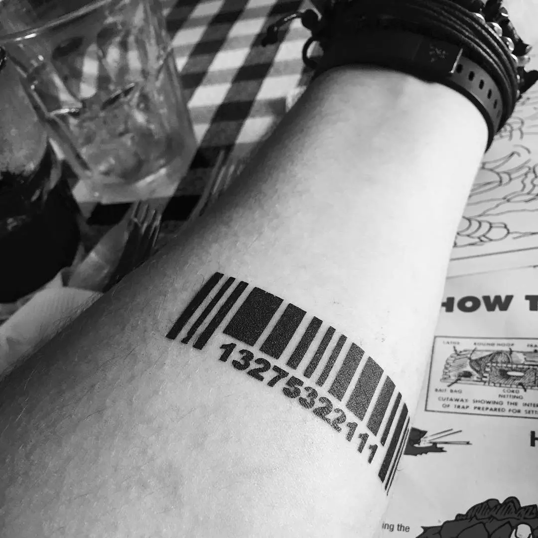 20 Graphic Barcode Tattoos Barcode tattoo, Tattoo designs, Tattoos