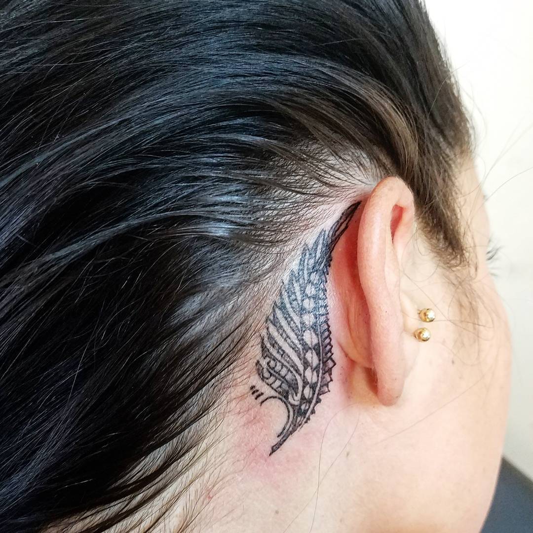 80 Best Behind the Ear Tattoo Designs & Meanings Nice & Gentle (2019)