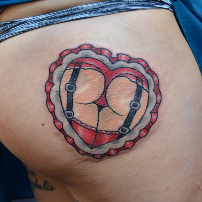 Heart Tattoo On Ass 16