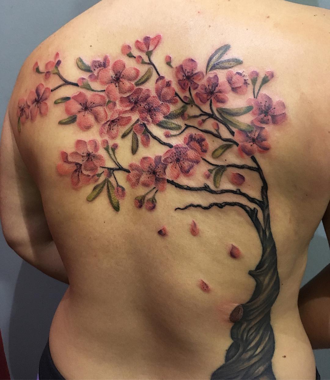 75+ Best Japanese Cherry Blossom Tattoo - Designs & Meanings 2019