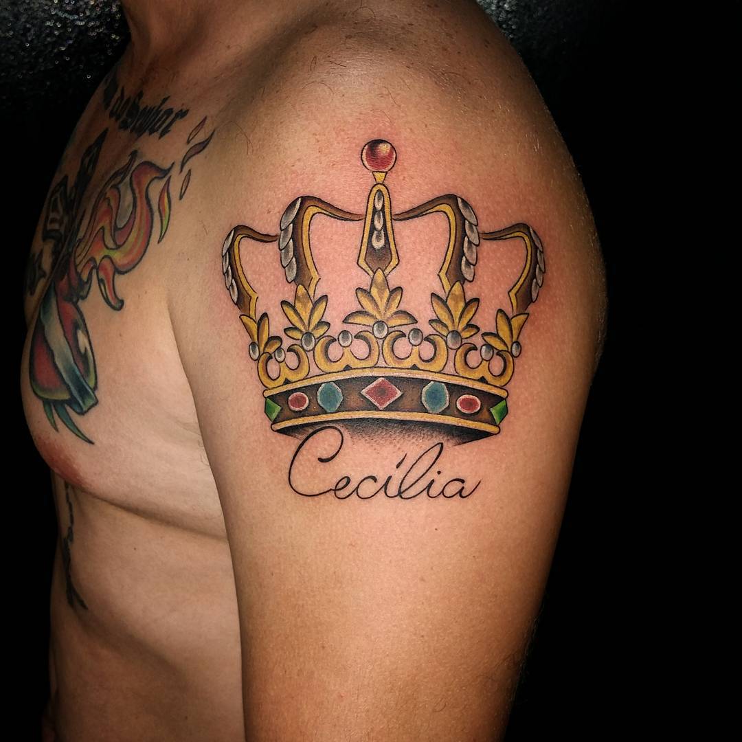 55 Best King And Queen Crown Tattoo - Designs & Meanings ...