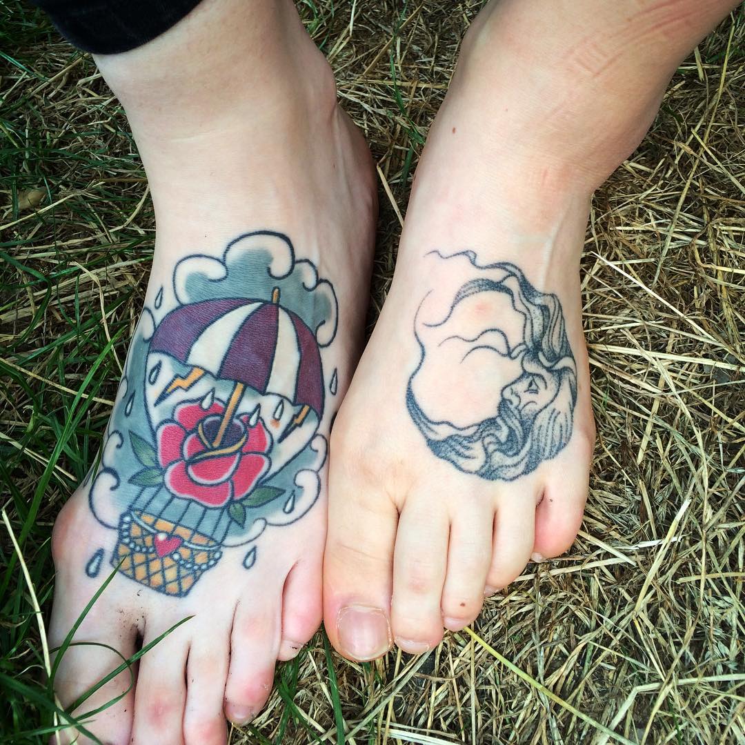 Tattooed foot