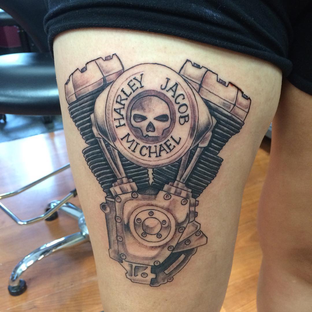 25 Adventurous Harley Davidson Tattoos