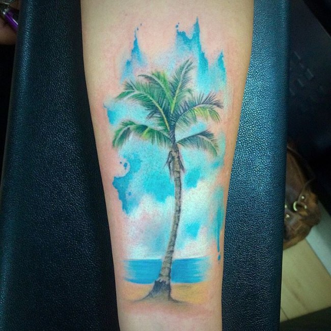 50 Superb Palm Tree Tattoo Designs and Meaning