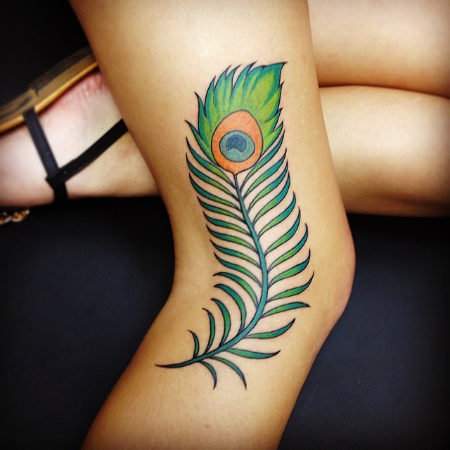 35 Colorful Peacock Feather Tattoo - Meaning & Designs (2019)