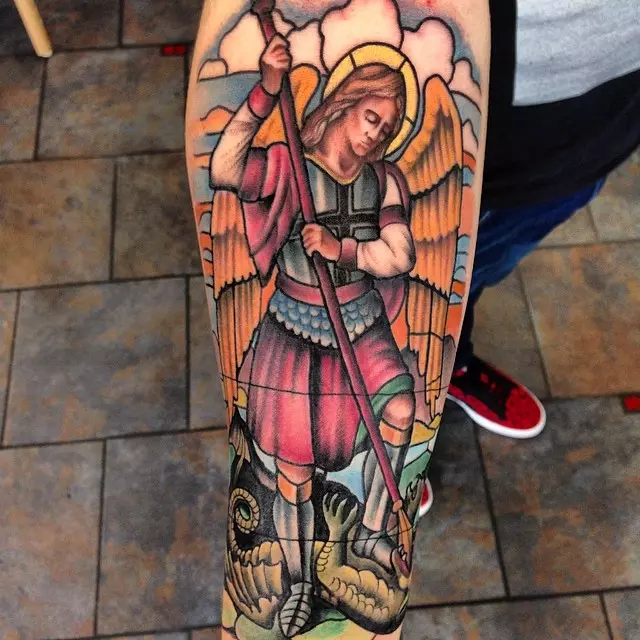 95+ Best Saint Michael Tattoos Designs & Meanings (2018)