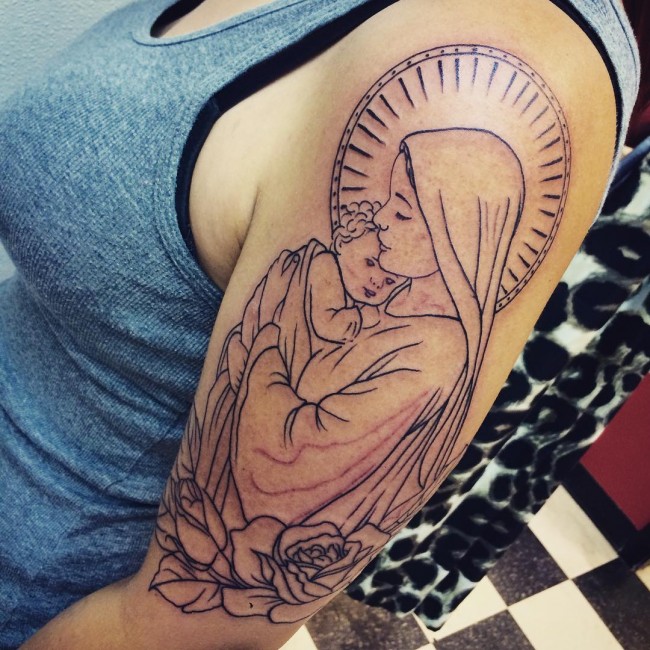 75+ Best Spiritual Virgin Mary Tattoo Designs & Meanings (2019)