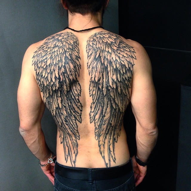 65+ Best Angel Wings Tattoos Designs & Meanings Top Ideas (2019)