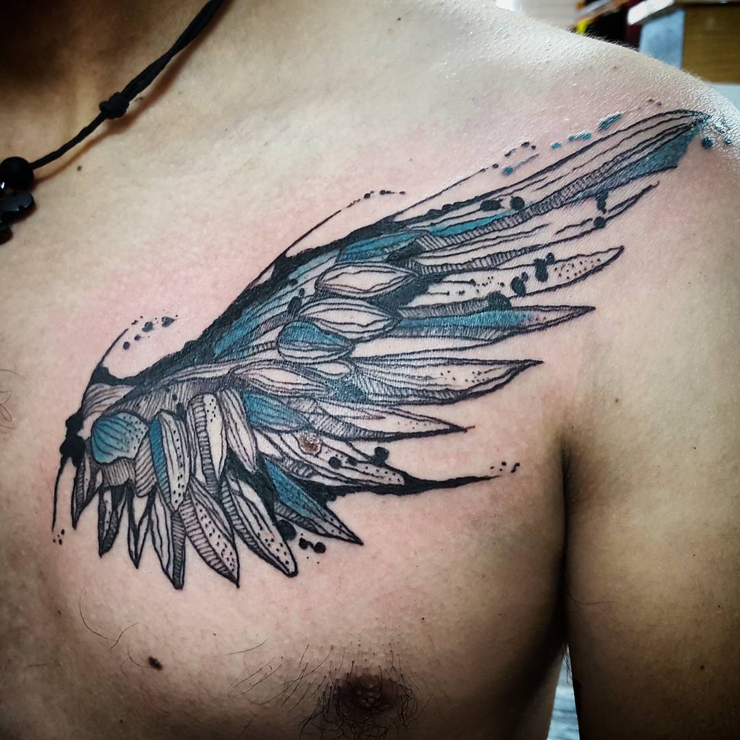 Angel Wings Neck Tattoo Meaning