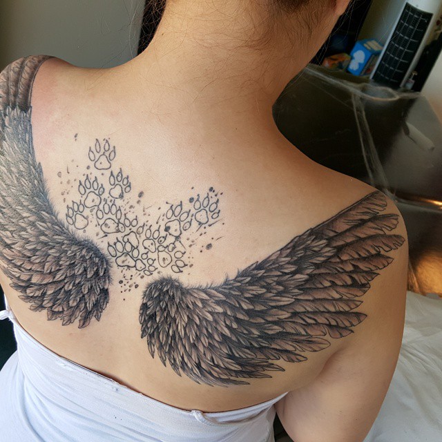 65+ Best Angel Wings Tattoos Designs & Meanings Top Ideas (2019)