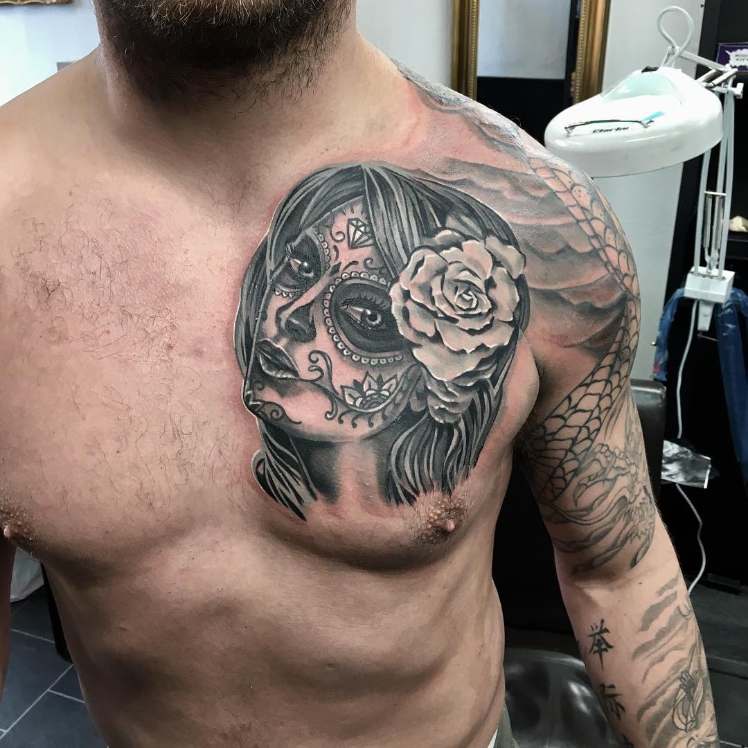 90+ Best Day of the Dead Tattoos -Designs & Meanings (2019)