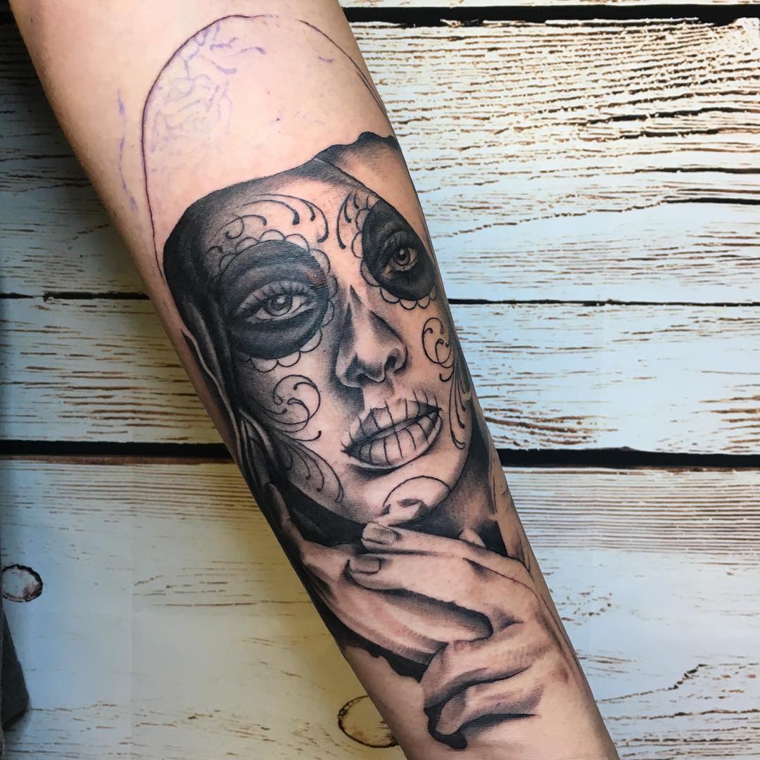 All 97+ Images Gangster Day Of The Dead Tattoo Drawings Stunning