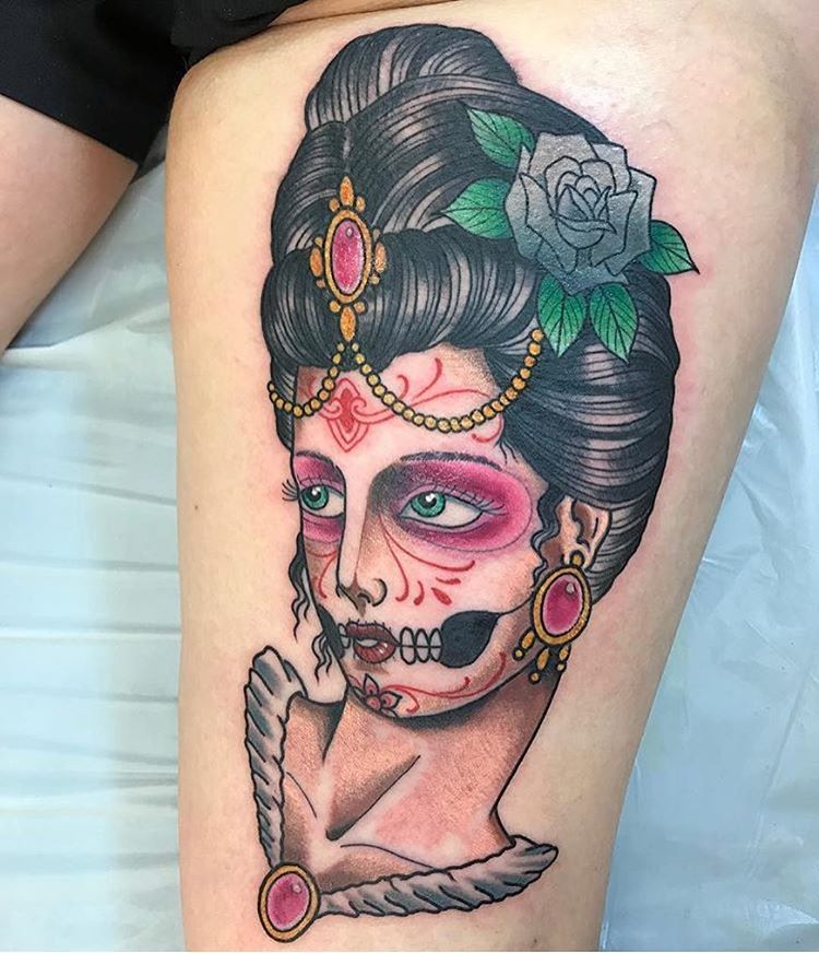 90+ Best Day of the Dead Tattoos Designs & Meanings (2019)