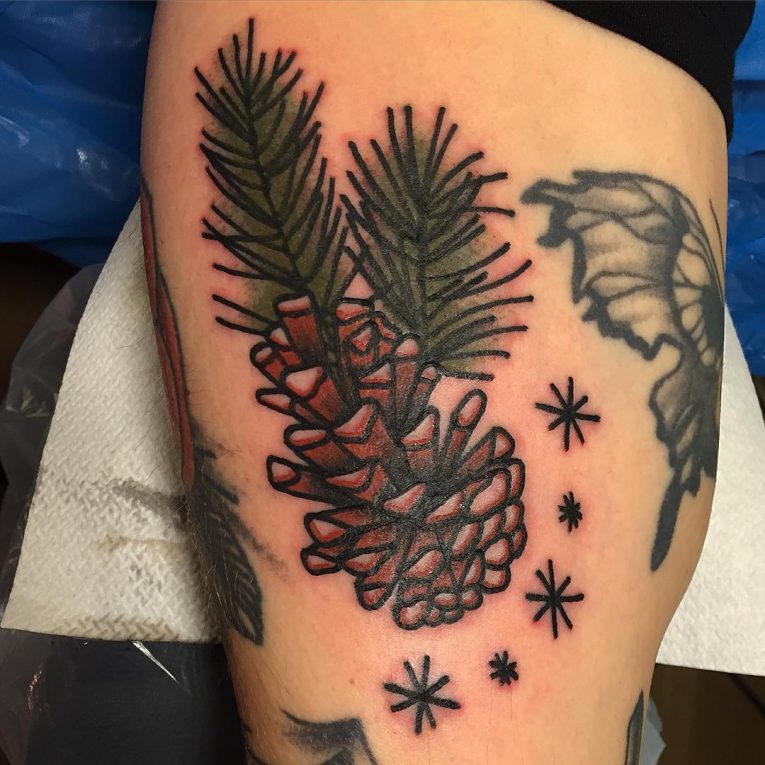 75+ Simple And Easy Pine Tree Tattoo - Designs & Meanings (2019)