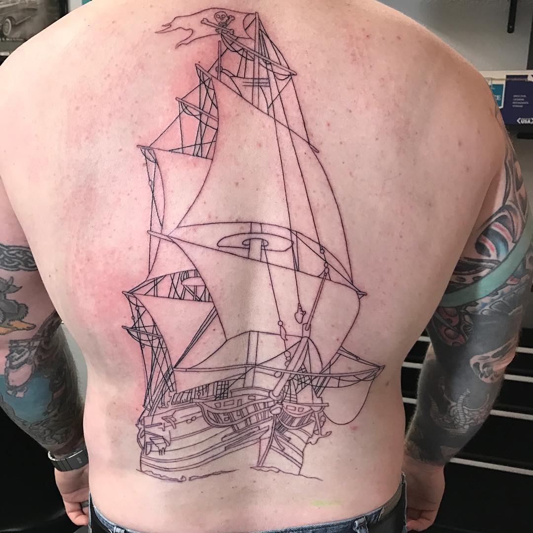 95+ Best Pirate Ship Tattoo Designs & Meanings (2019)