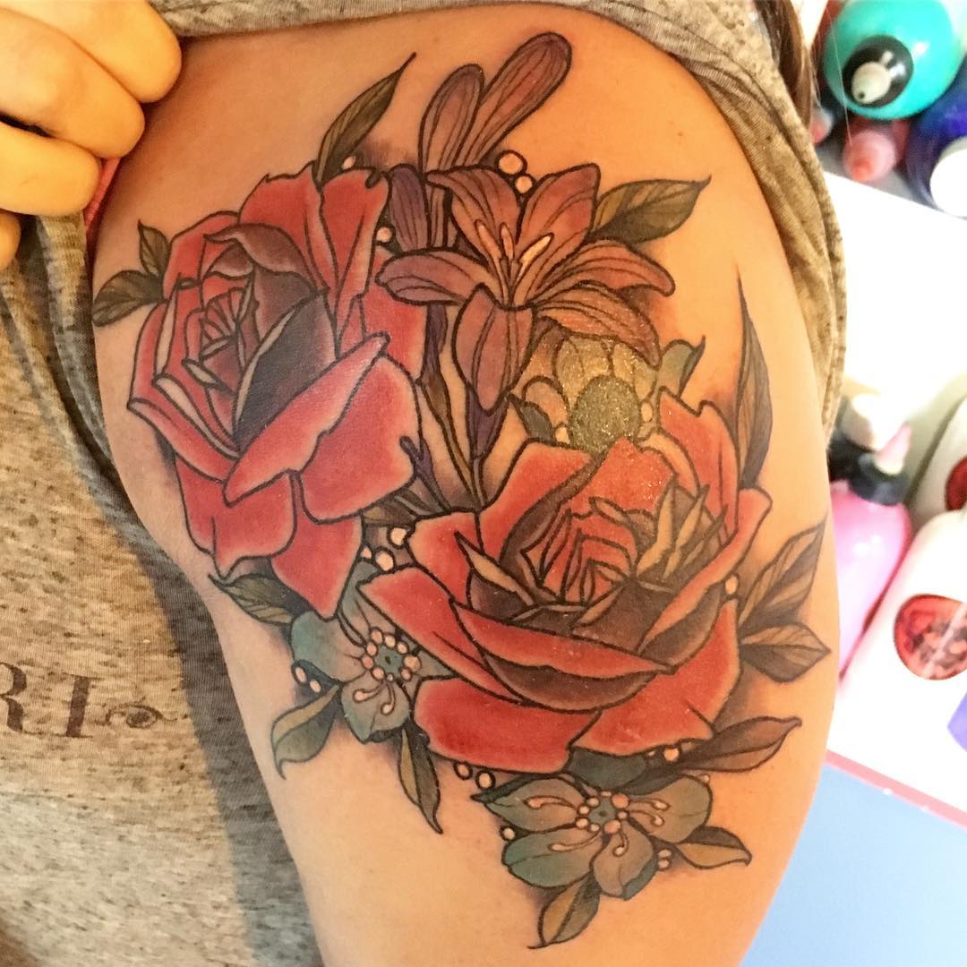 80+ Stylish Roses Tattoo Designs & Meanings [Best Ideas of 2018]