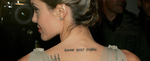 Sacred Fearless Angelina Jolie Tattoo - Designs &amp; Meanings ...