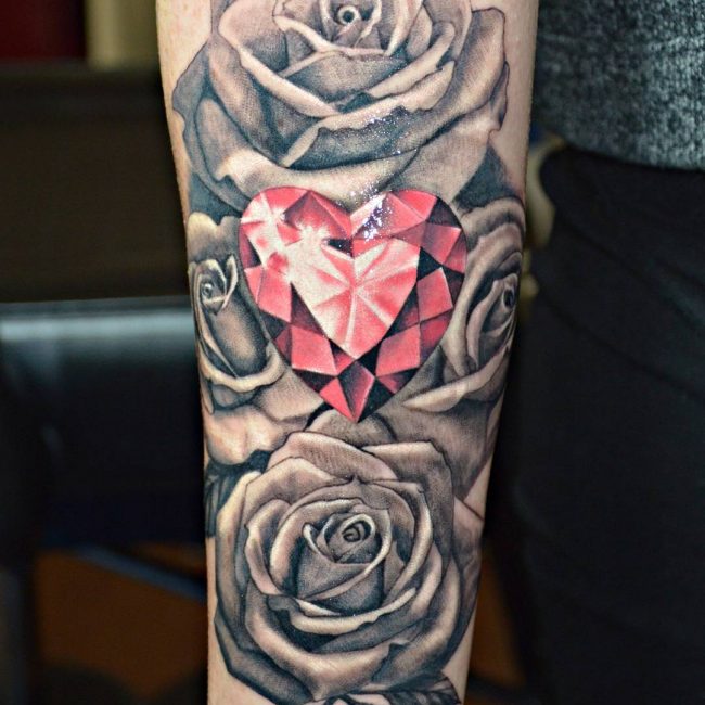 Tatto Wallpapers Rose And Diamond Tattoo Meaning