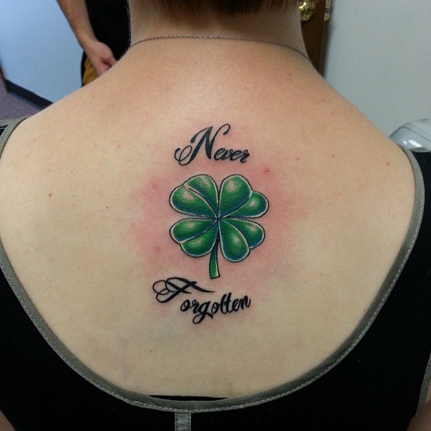 70+ Best Four Leaf Clover Tattoo Ideas and Designs Lucky Plant (2019)