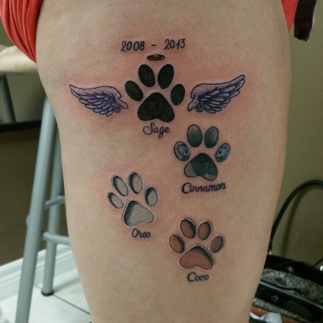 65 Best Paw Print Tattoo Meanings and Designs to Appreciate Your Pets