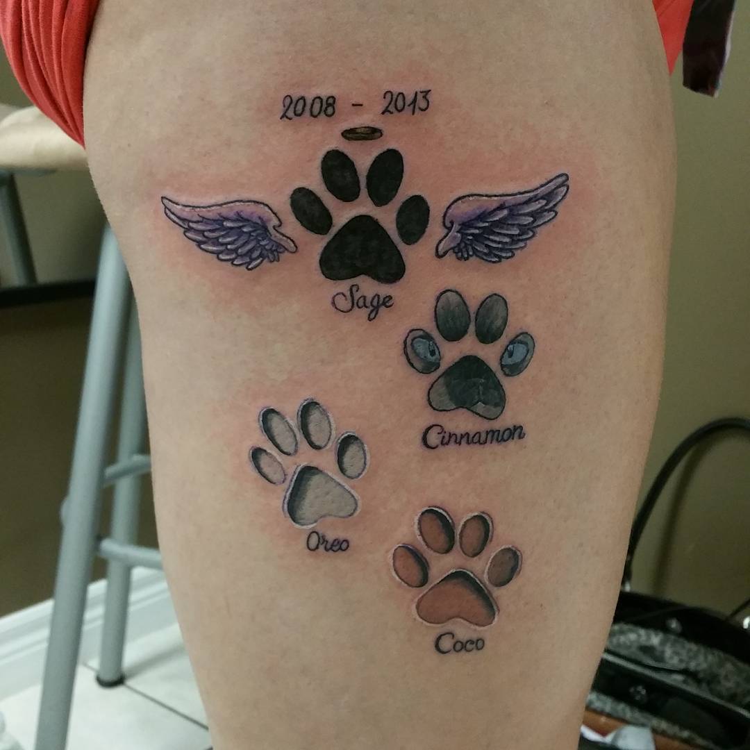 65 Best Paw Print Tattoo Meanings and Designs Nice Trails