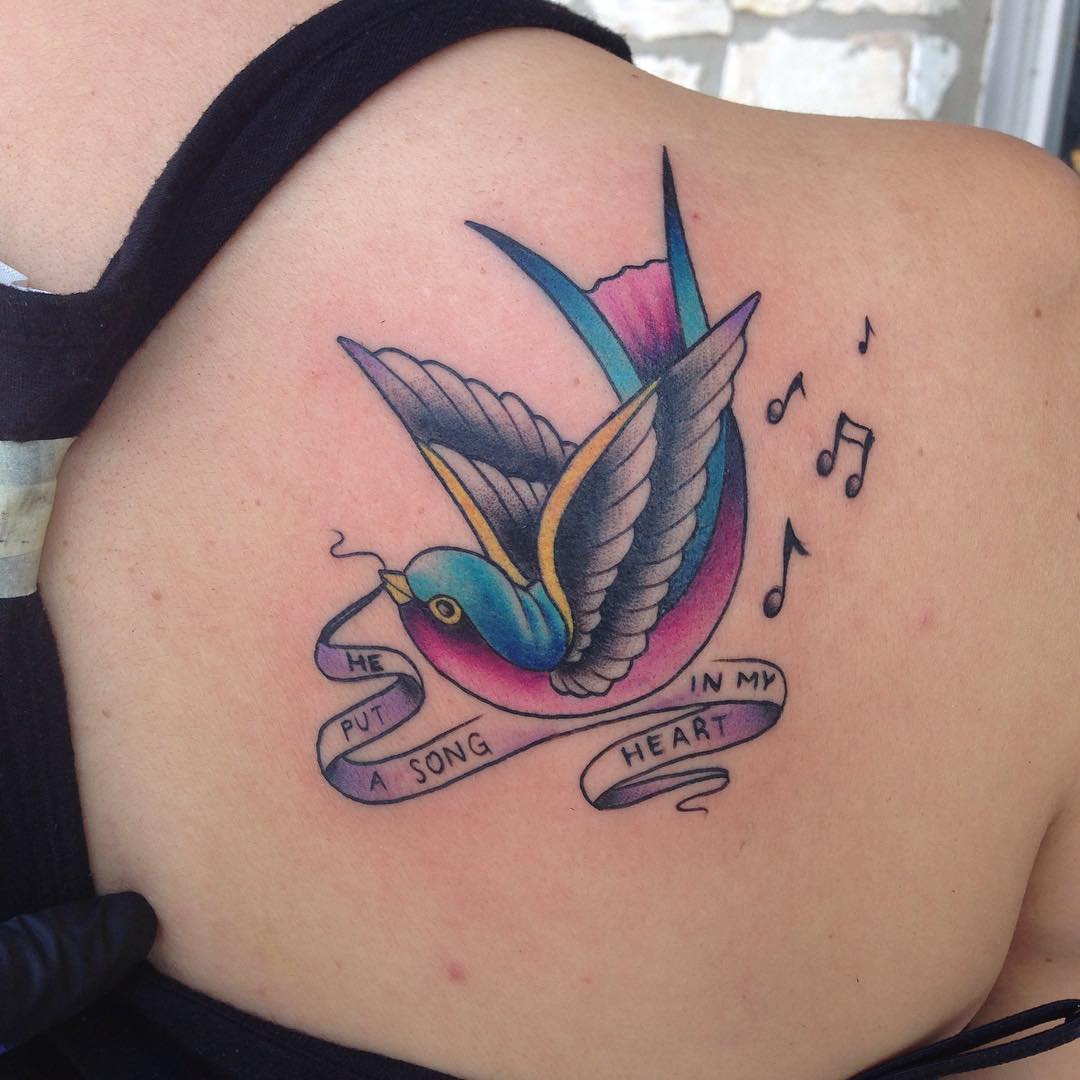 Swallow Sparrow Tattoo 35