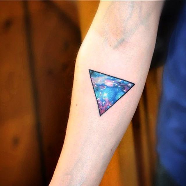 Triangle circle line tattoo meaning