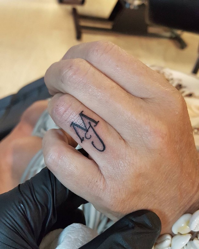 60 Charming Initial Tattoo Designs Keep a Loved One Closer