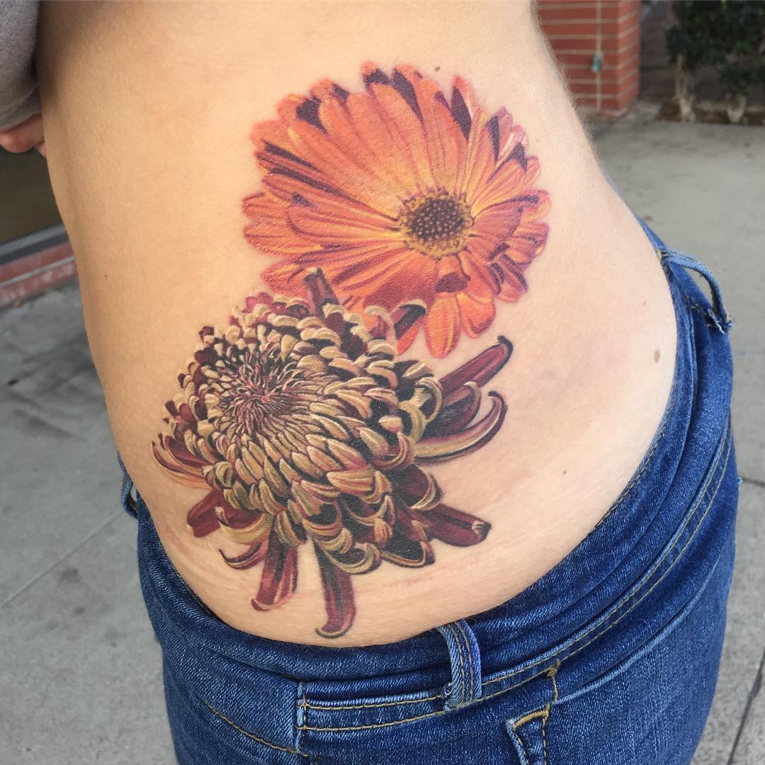 75+ Cool Chrysanthemum Tattoo Designs - Pass Your Message ...
