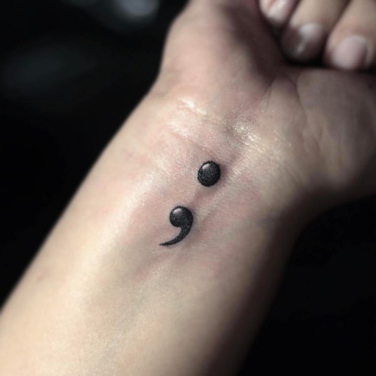 60+ Encouraging Semicolon Tattoo Ideas Using Body Art to Give Hope