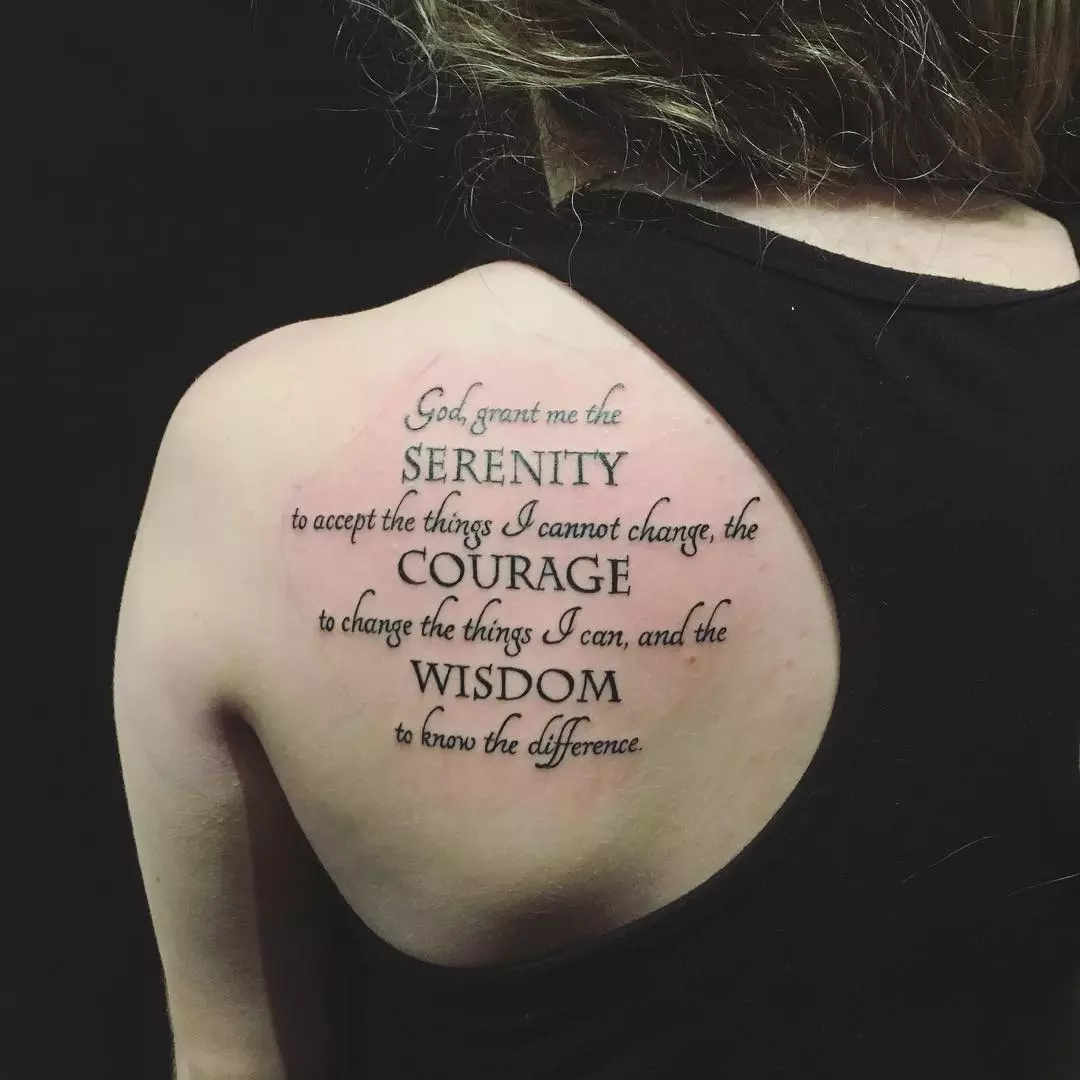 55 Inspiring Serenity Prayer Tattoo DesignsSerenity, Courage & Wisdom