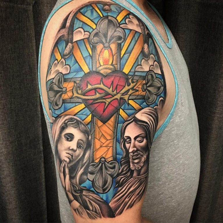 75 Dazzling Stained Glass Tattoo Ideas Nothing Less Than a Work of Art