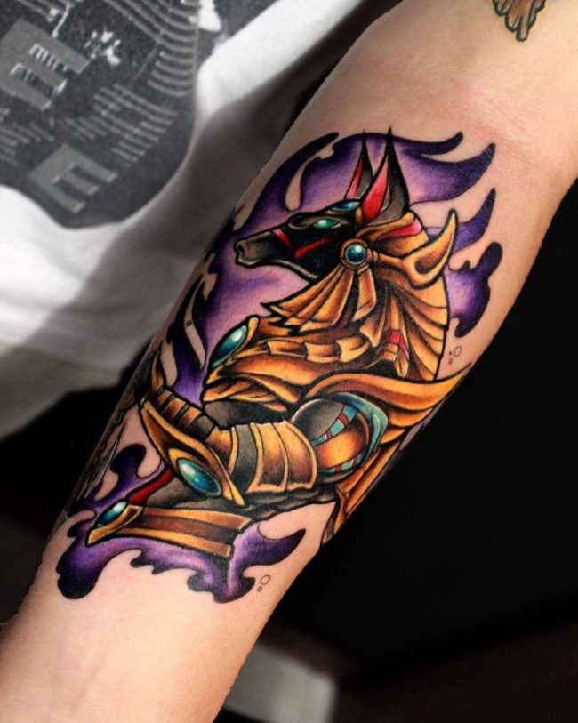 14 Impressive Anubis Tattoo Designs