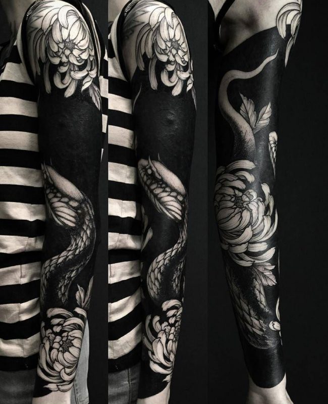 80 Delightful Blackwork Tattoo Designs - Redefining the ...